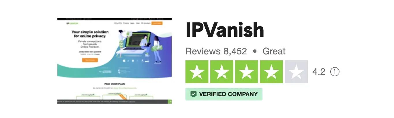 IPVanish - Trust Pilot Reviews