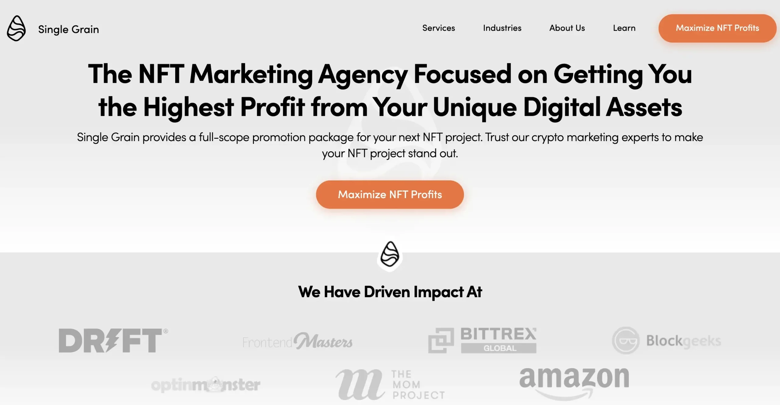 NFT Marketing Agency - Single Grain