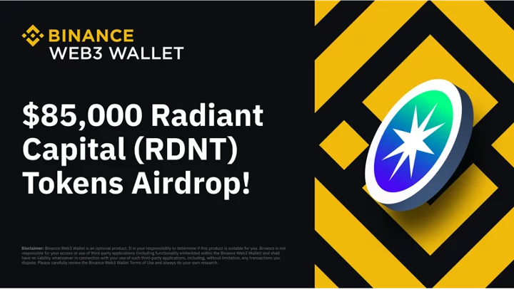 Free Crypto Aidrop -  Binance Web3 x Radiant Capital 