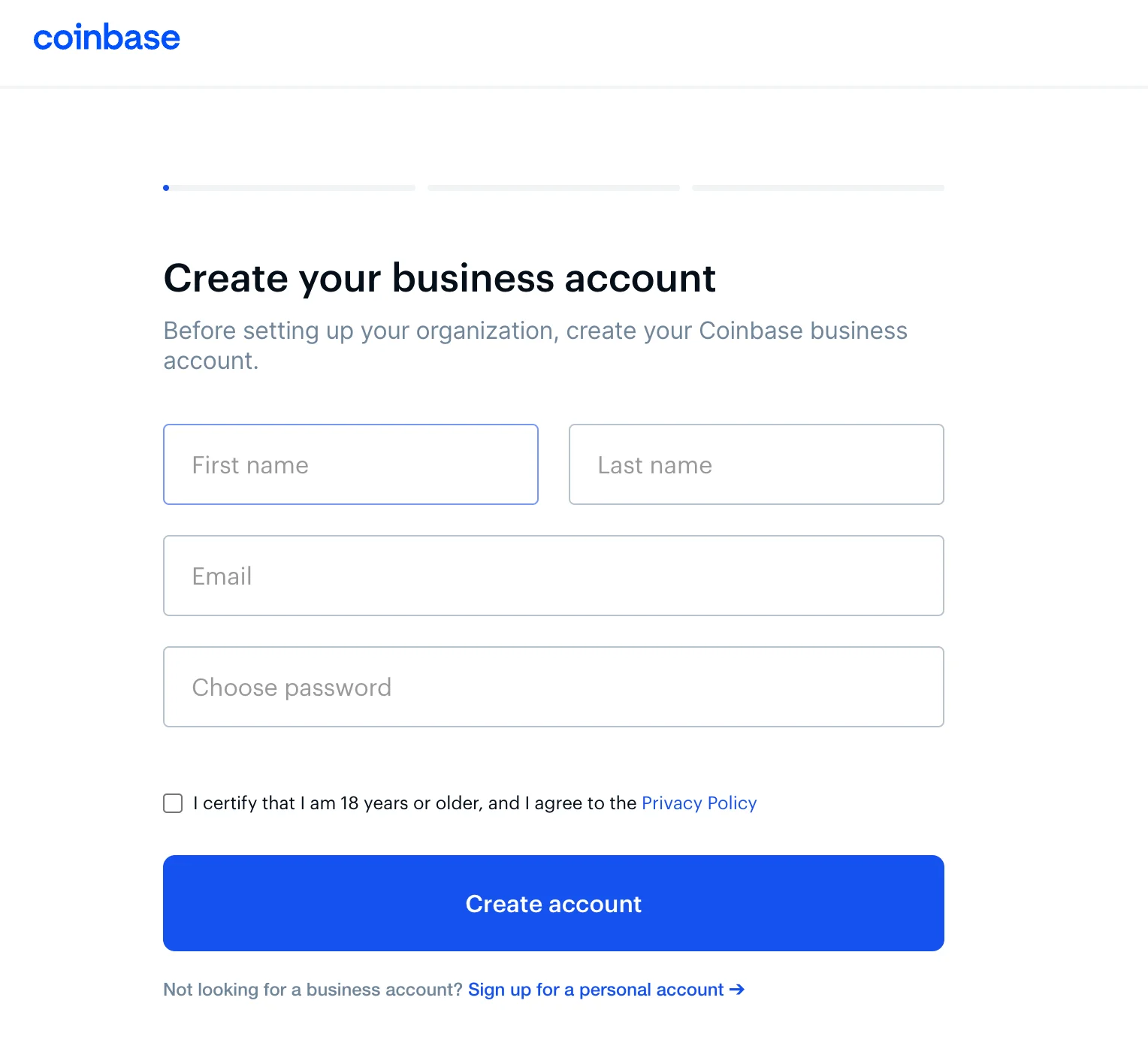 Step 1: Create Your Business Account