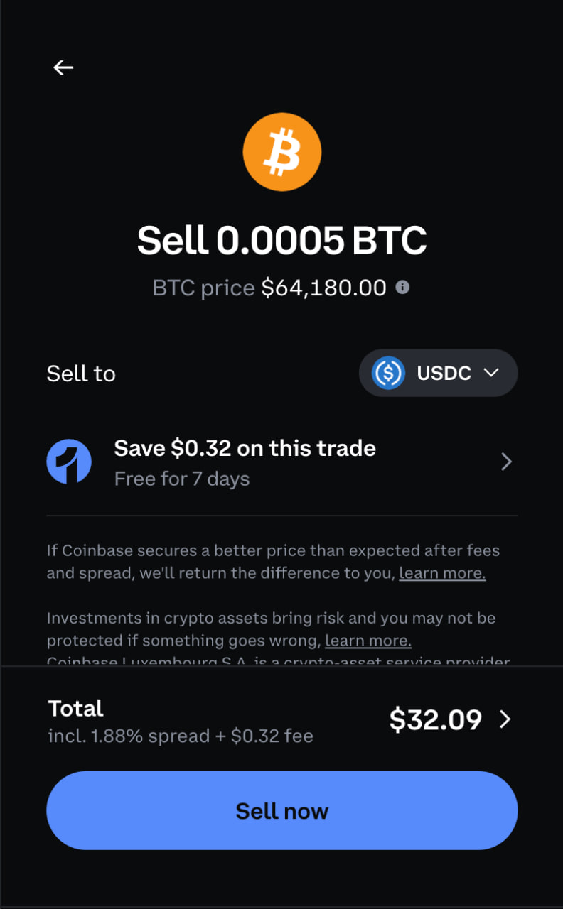 Sell Bitcoin Coinbase Exchange