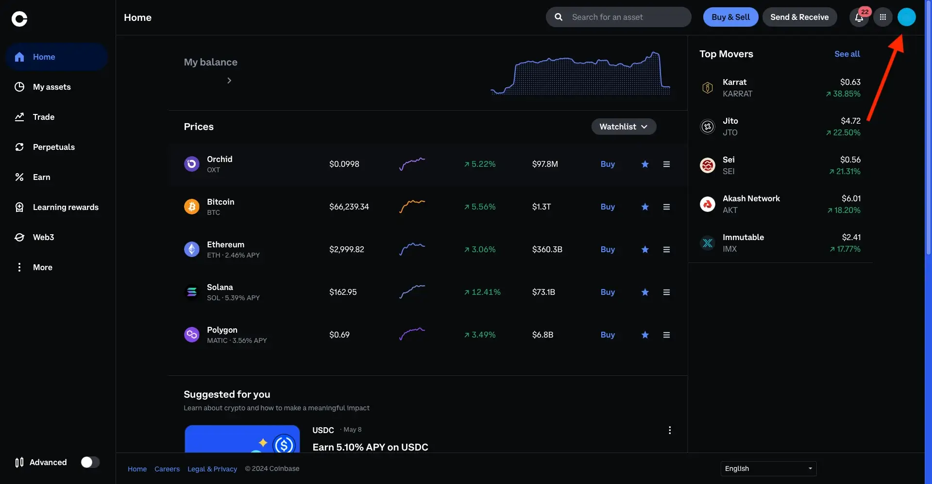 Coinbaseのアカウント番号を見つける方法?