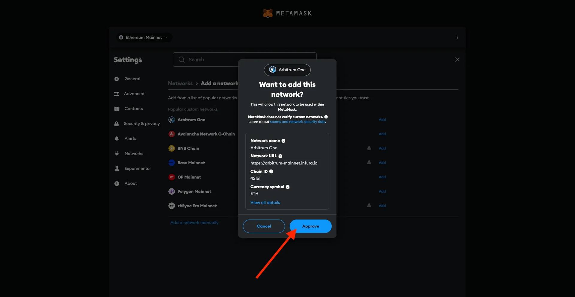 Como adicionar Arbitrum ao MetaMask?