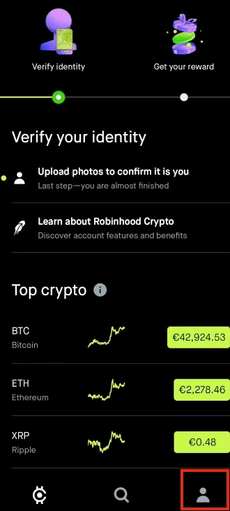 Interface Robinhood broker account/brokerage account