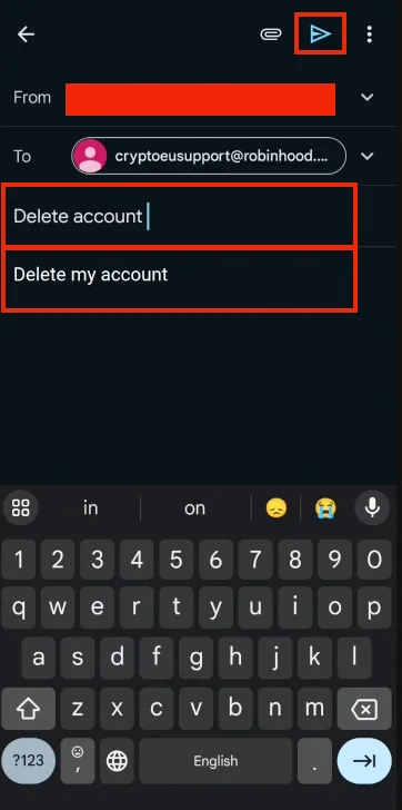 Step 6. Request Account Deletion