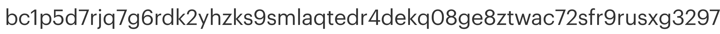 How a Taproot address looks like