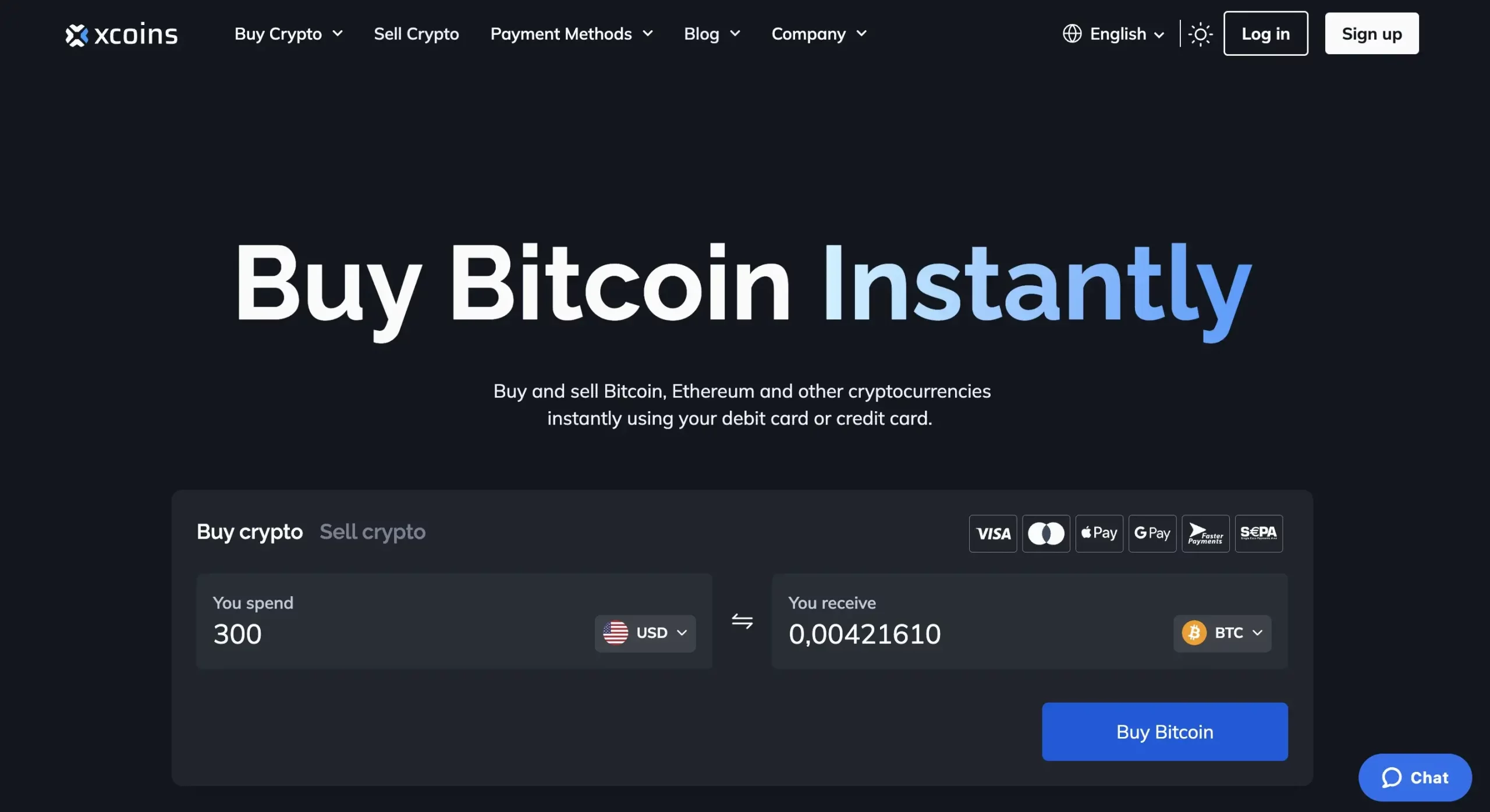 2. How to buy Bitcoin with Google Pay on XCoins