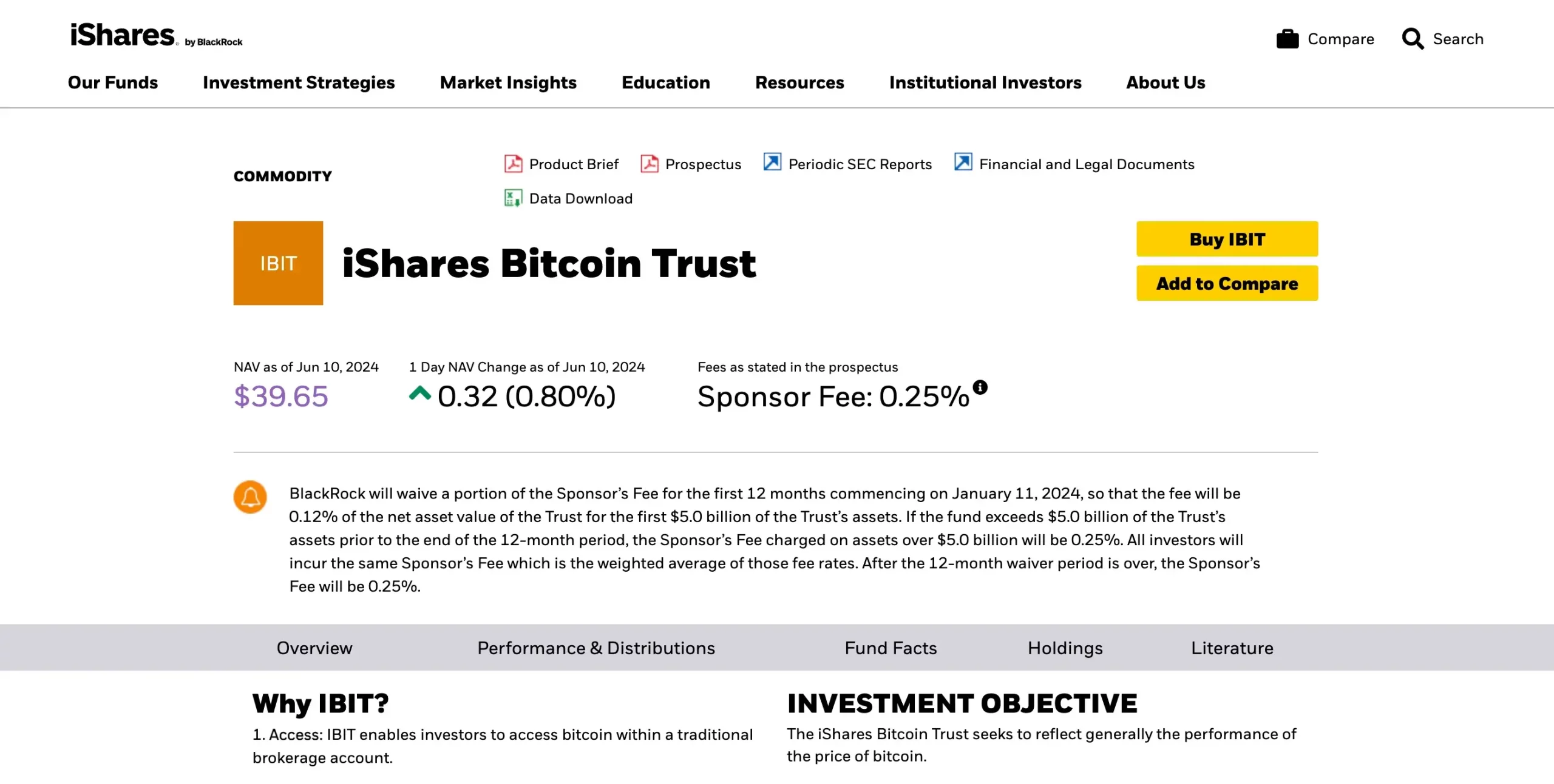 2. iShares Bitcoin Trust ETF (IBIT)