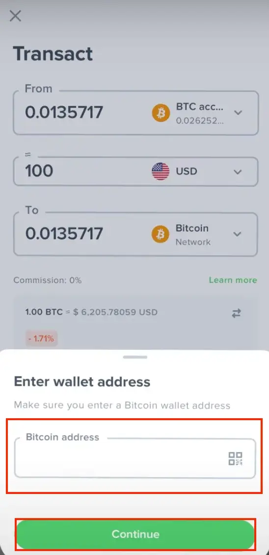 Step 3. Enter the Wallet Address