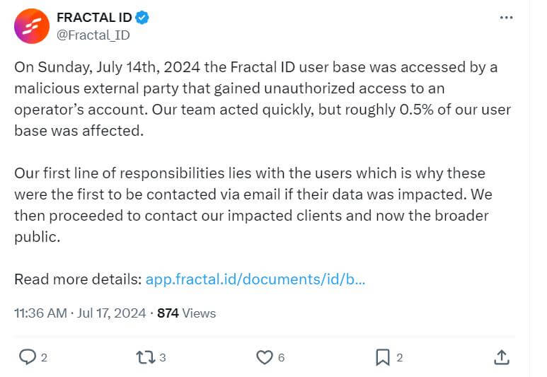 7. Fractal ID Suffered a Data Breach