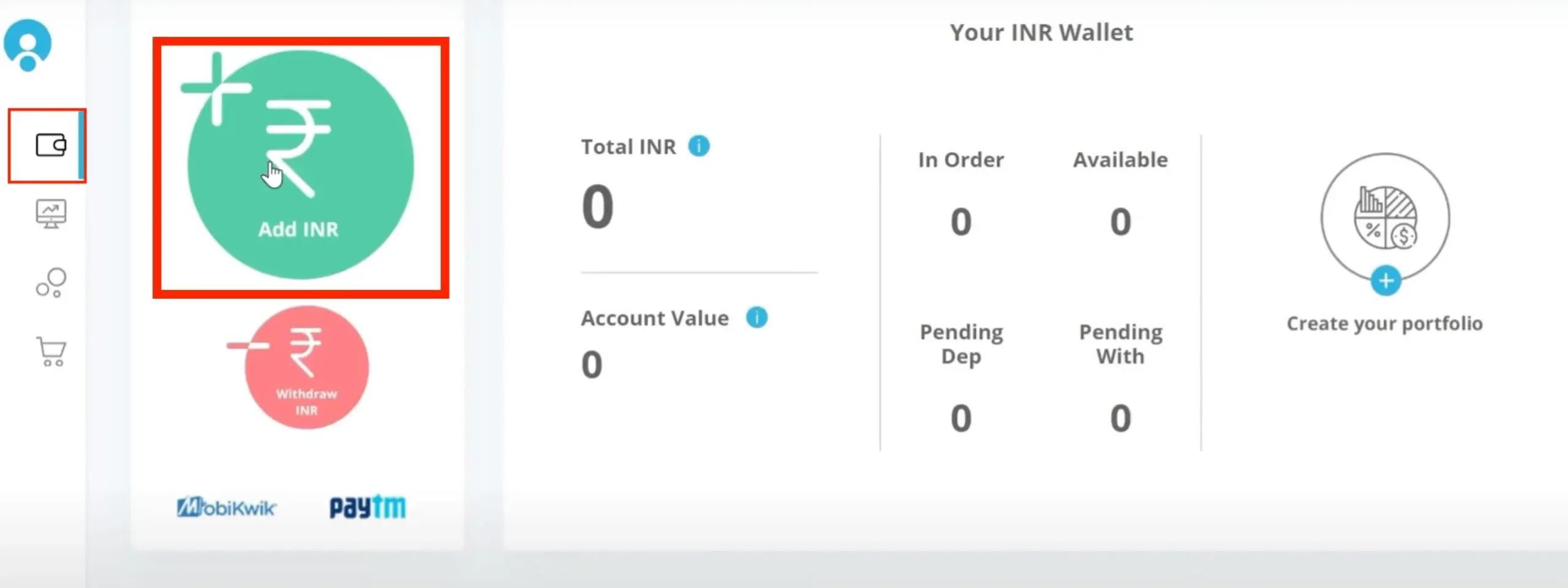 Step 3. Deposit INR Into Your Kaspa Wallet Address