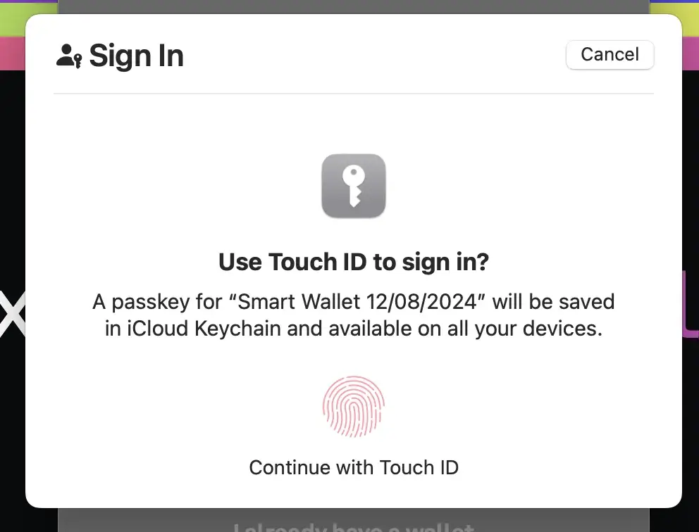 Step 2: Use your fingerprint, face ID, or biometric identification