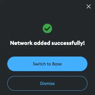 Base Network Added Successfully