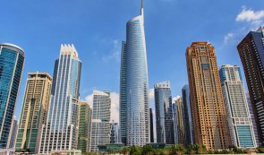 Dubai buildings, skyscraper in the city