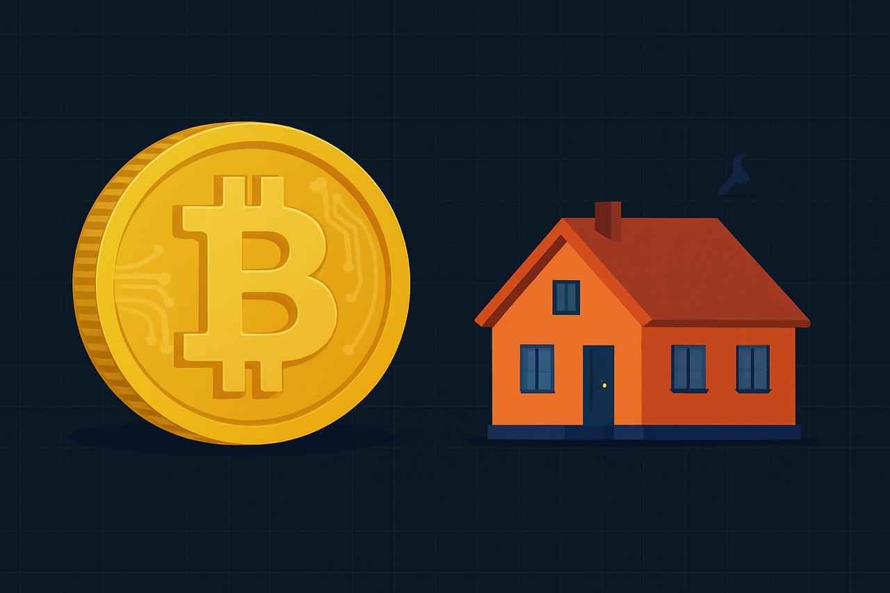 How Many BTC You’d Need to Buy a U.S. Home (2012–2025)