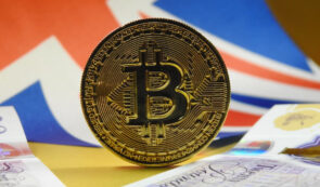 UK flag and bitcoin