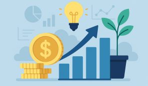 Bitcoin, lightbulb, Chart, Arrow and a growing flower