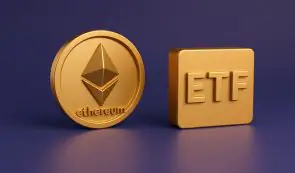 Ethereum token and ETF plaque