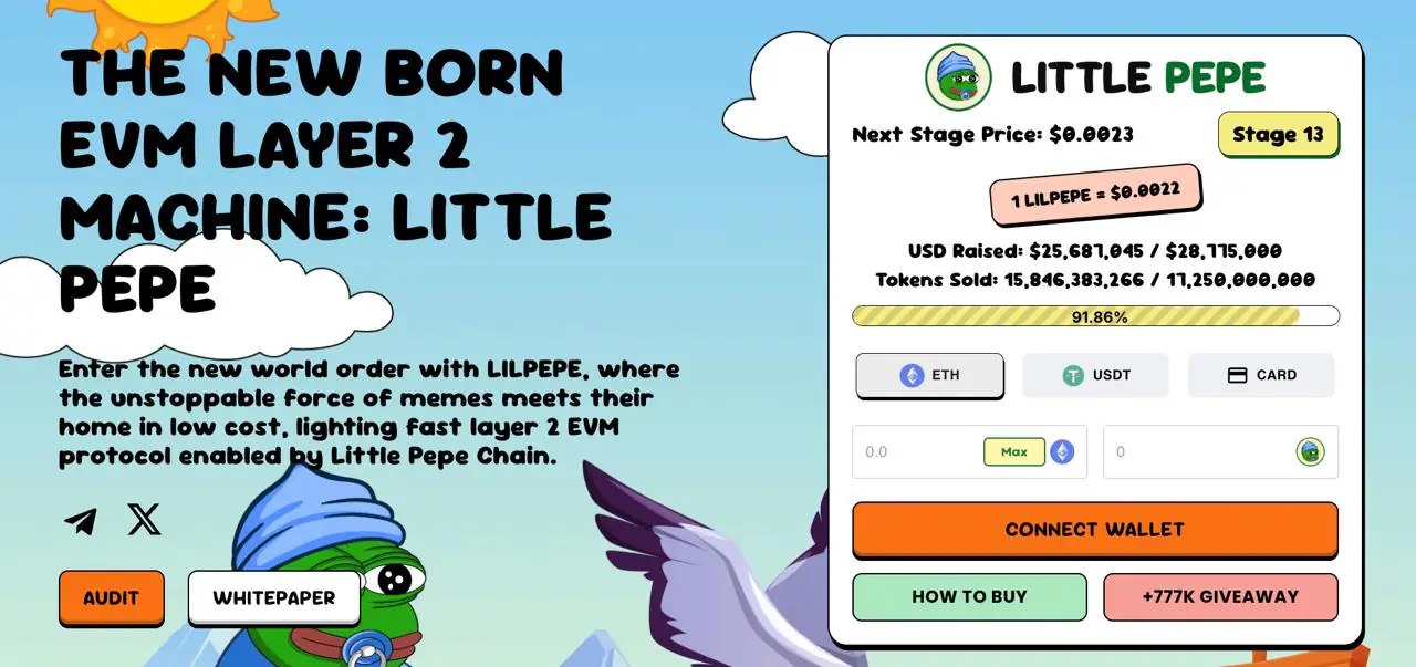 Little Pepe’s official presale website.