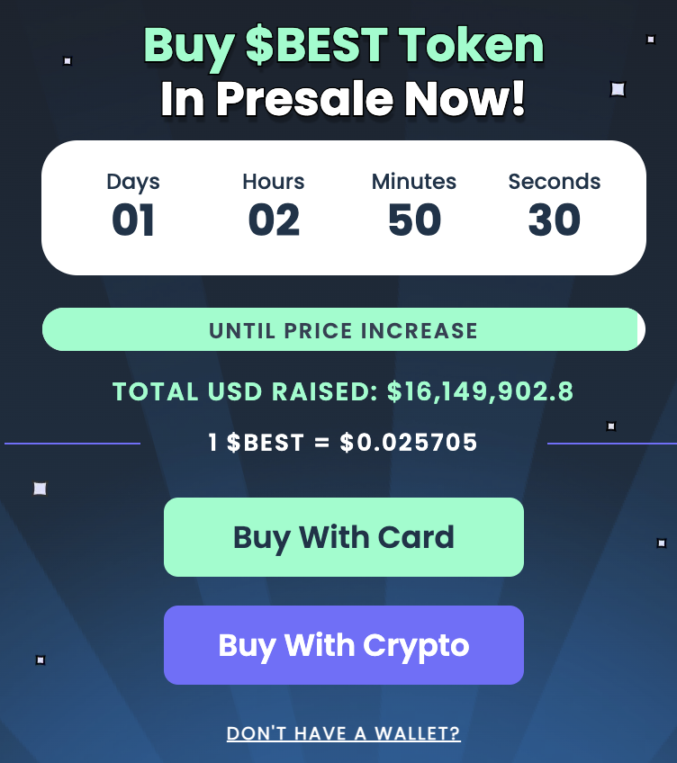 buy the $BEST presale right now.