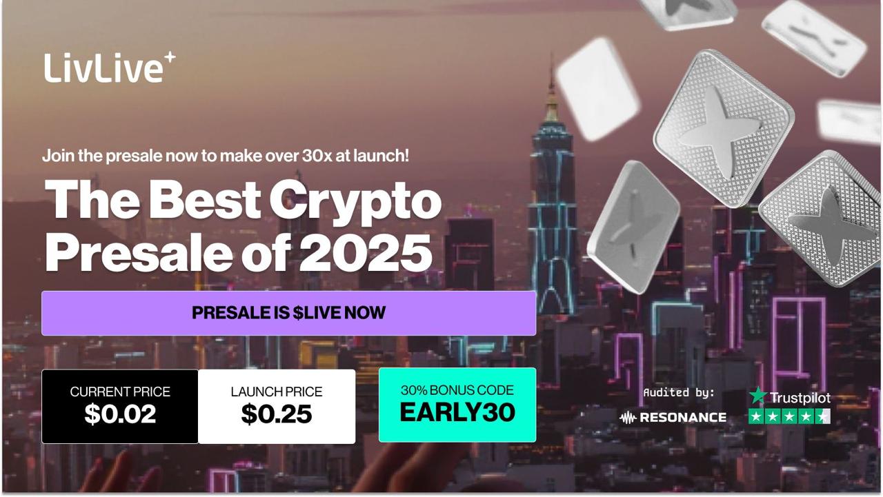 Polkadot se expande, Chainlink conecta y la preventa de LivLive redefine la utilidad en la lista de las mejores criptomonedas para comprar en el cuarto trimestre