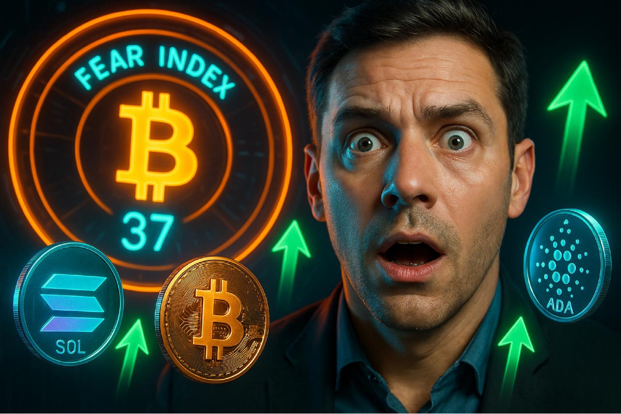 Bitcoin Fear Index at 37 as Smart Money Loads Up on Solana, Ethereum, and Cardano