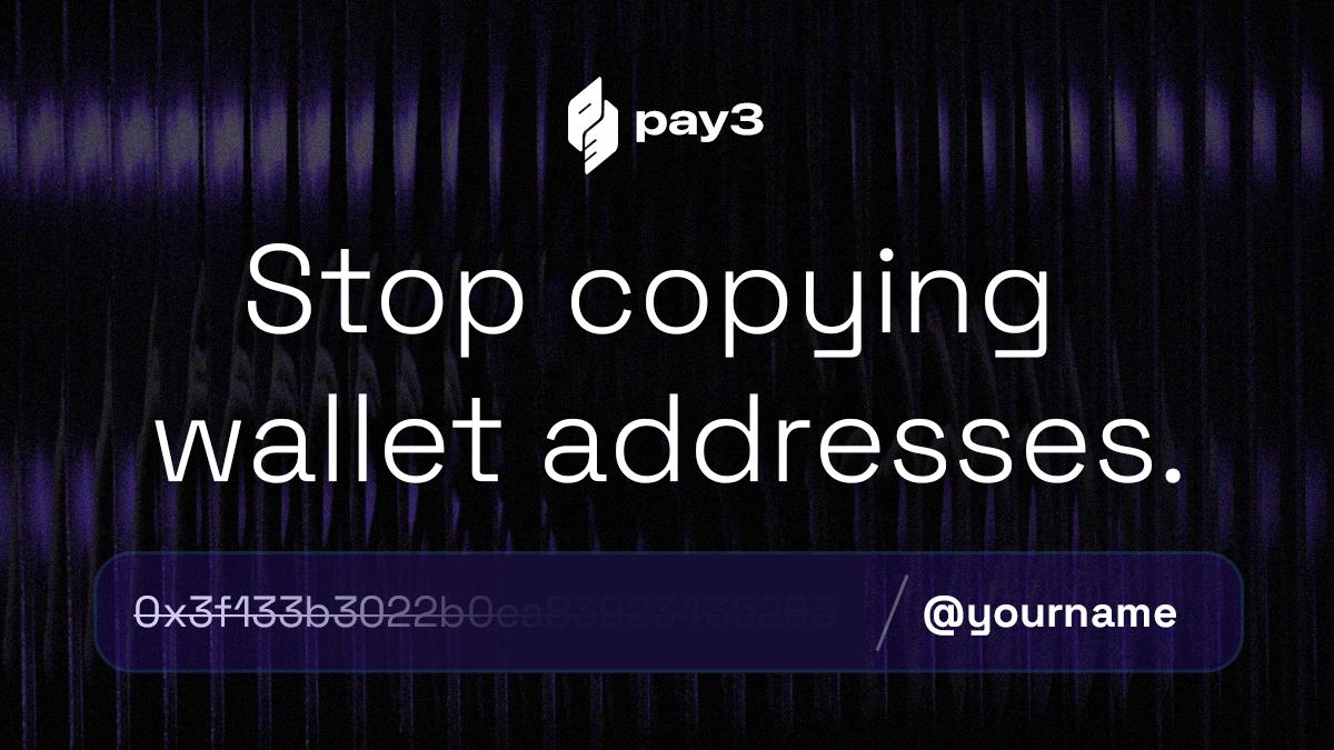 pay3 (pay3.so) Turns Any Username into a Crypto Payment Link
