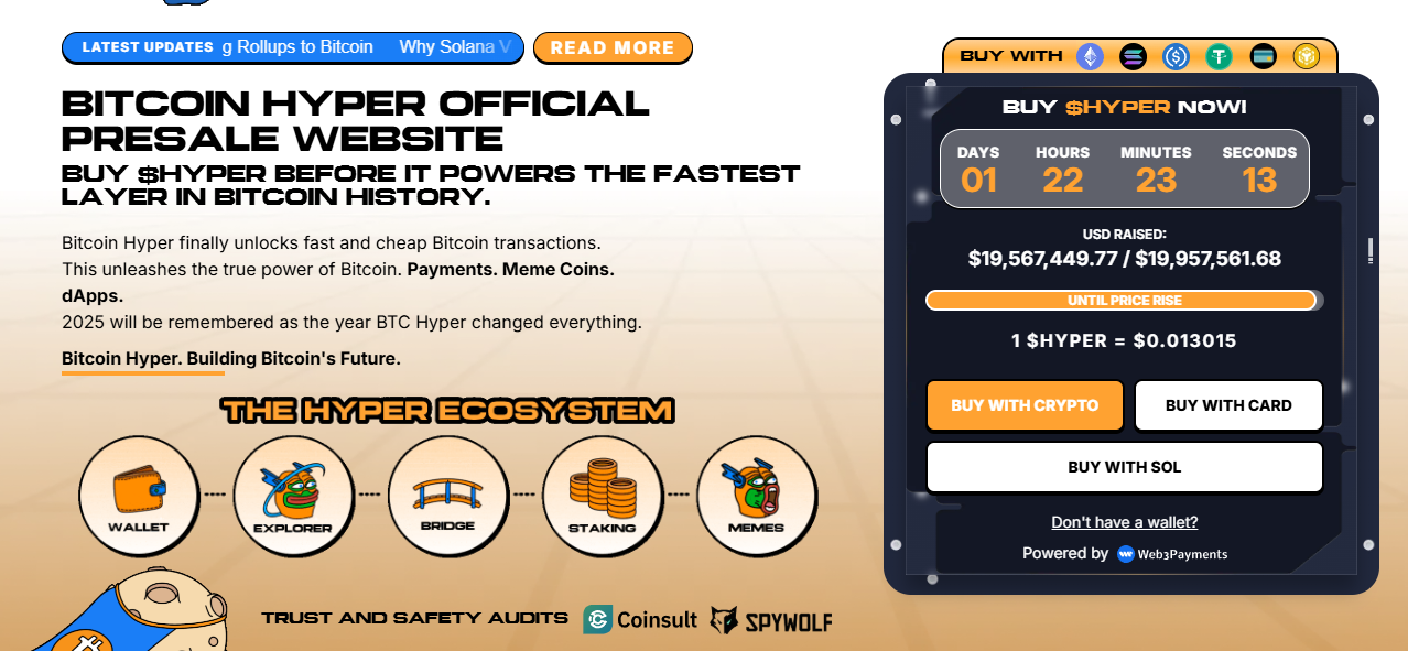 Bitcoin Hyper presale UI