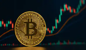 Bitcoin and a market chart