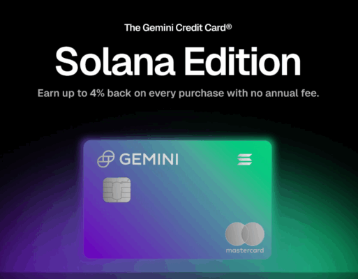 Gemini Solana Credit Card.