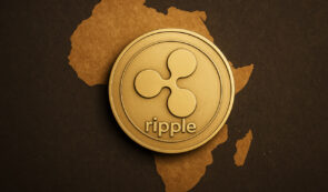 Ripple token and Africa continent in the background