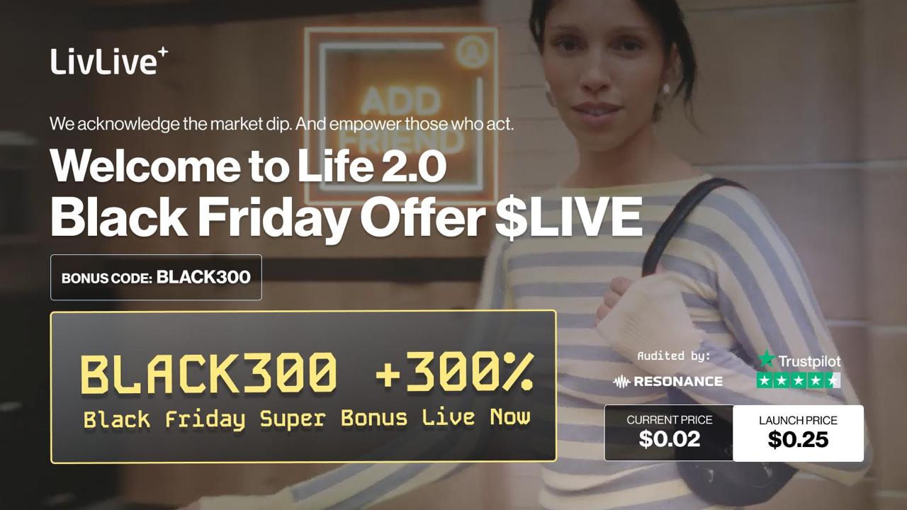 Redo Solana’s ICO? LivLive’s 300% Bonus Black Friday Presale Is the Top Crypto Opportunity