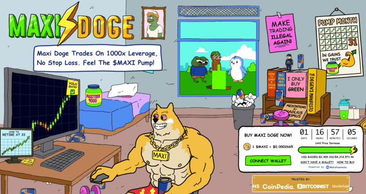 Maxi Doge’s ripped dog token on presale.