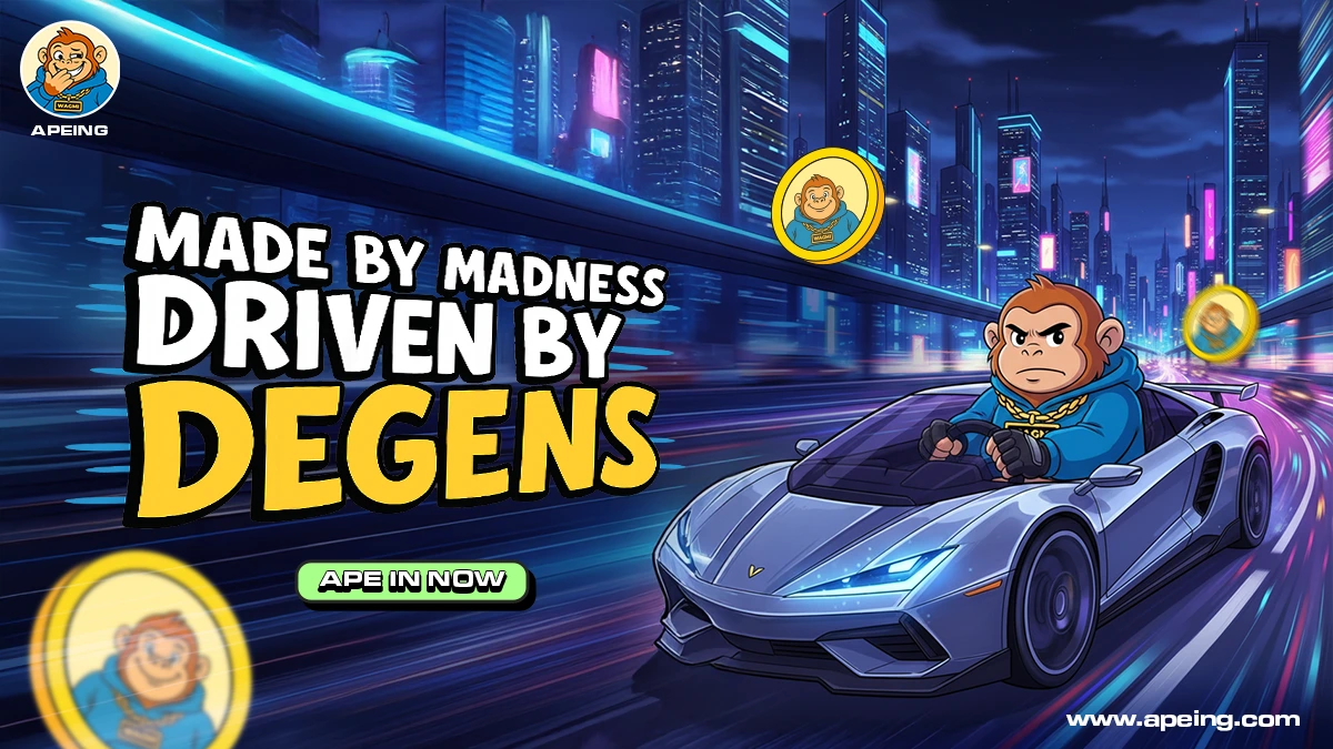 Apeing Rising as BCH and ADA Move