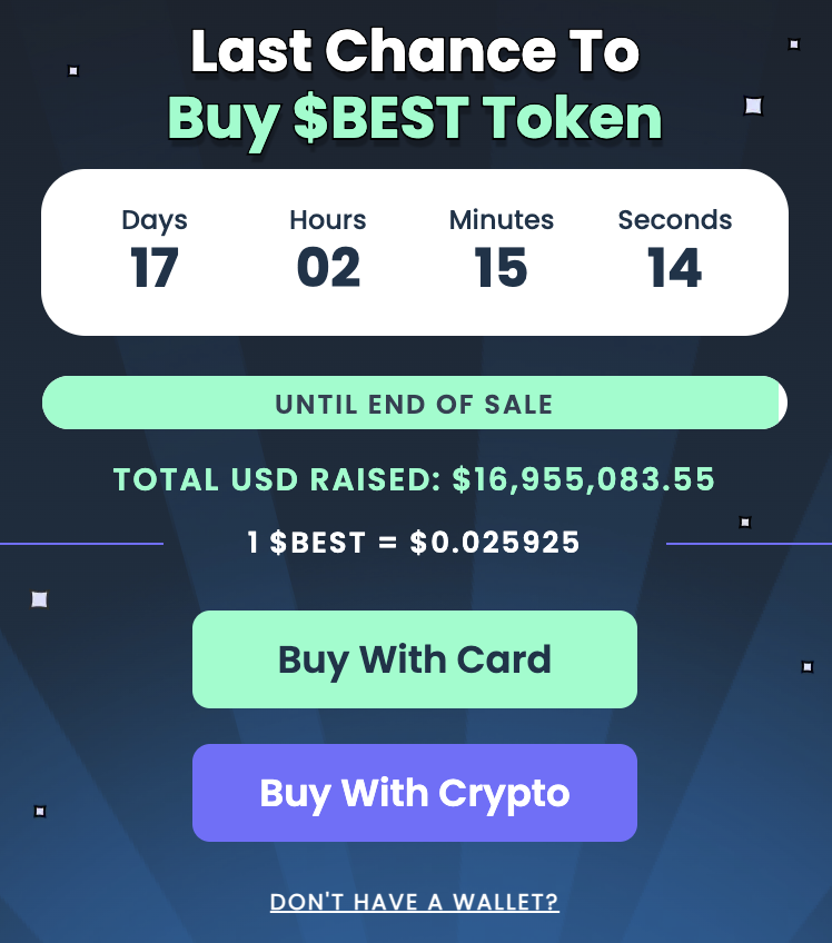 best wallet token website widget shoring presale raise.