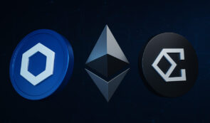 Chainlink, Ethereum and Ethena logos
