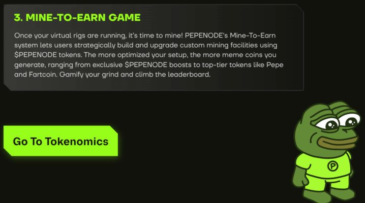 PEPENODE roadmap showcasing additional PEPENODE rewards.