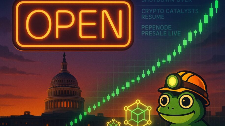 US Shutdown Ends, Crypto Eyes a Rebound as PEPENODE Heats Up