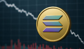 Solana token and market chart showing downtrend