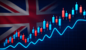 Market chart and british flag