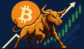 Bitcoin bull and market chart pattern (candlesticks)