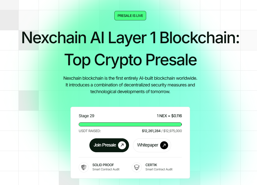 Nexchain AI crypto presale.