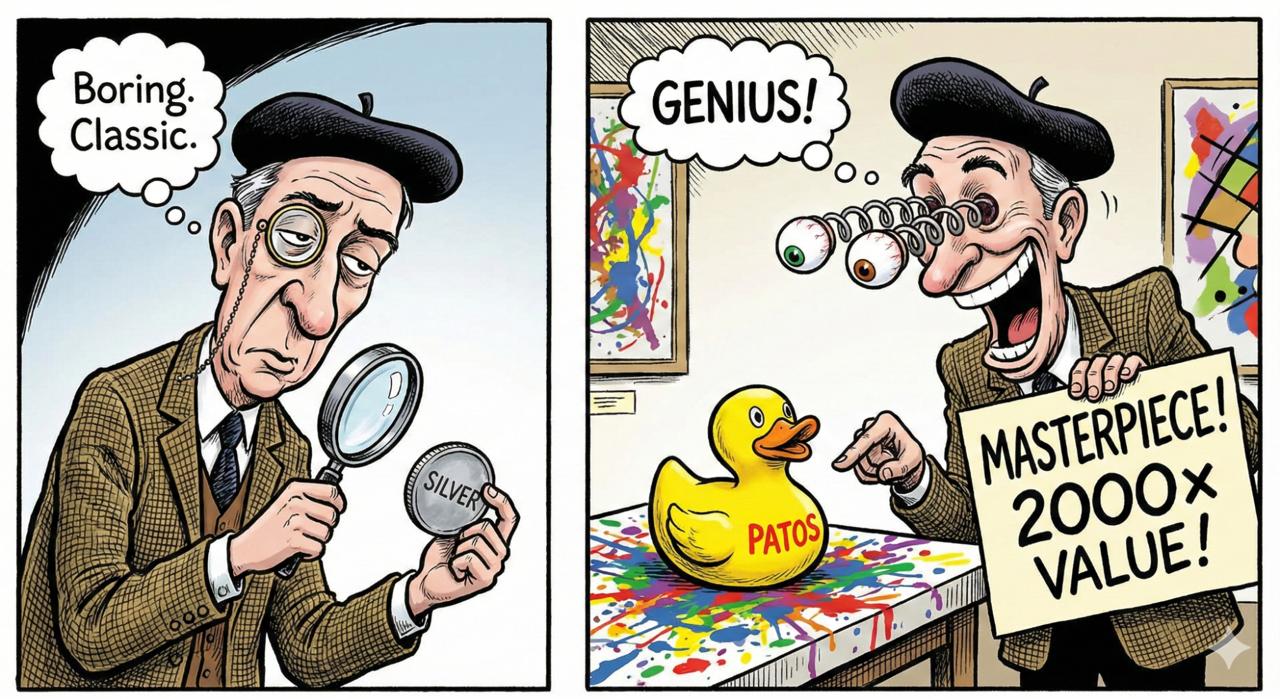 Silver is in a stable upward trend but Patos Meme Coin looks like a much bigger opportunity