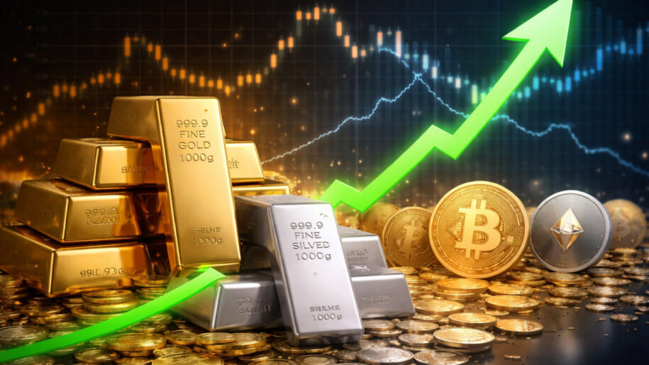 Gold, Silver and Stocks Hit New Highs as Crypto Struggles to Keep Up