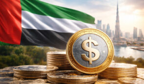 UAE flag and USD-backed stablecoin
