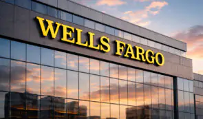 Wells Fargo logo on building