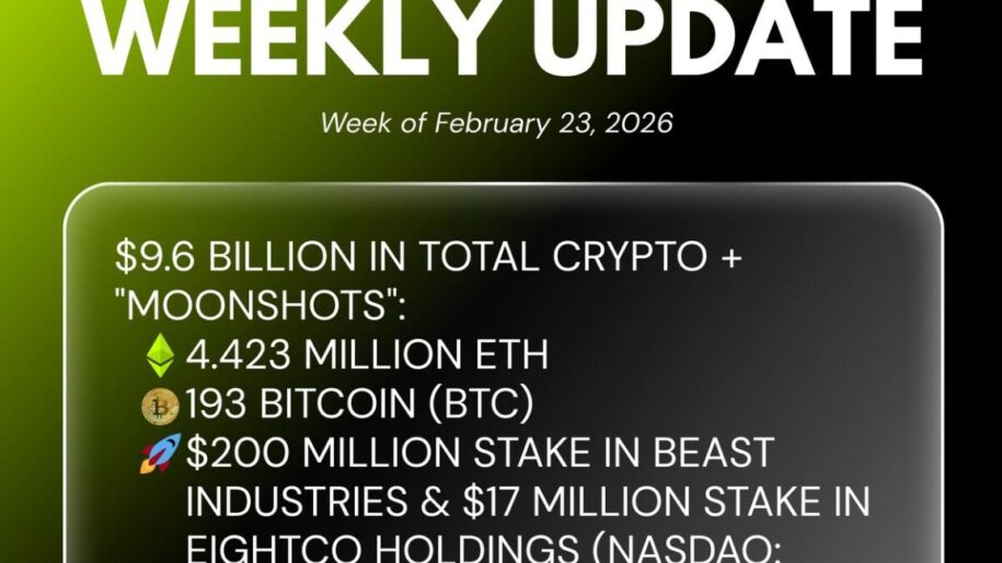 Bitmine Immersion Technologies (BMNR) Announces ETH Holdings Reach 4.423 Million Tokens, and Total Crypto and Total Cash Holdings of $9.6 Billion