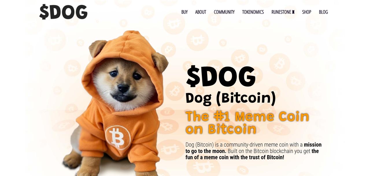 alt text: DOG token bringing meme coins to Bitcoin blockchain via Runes Protocol innovation