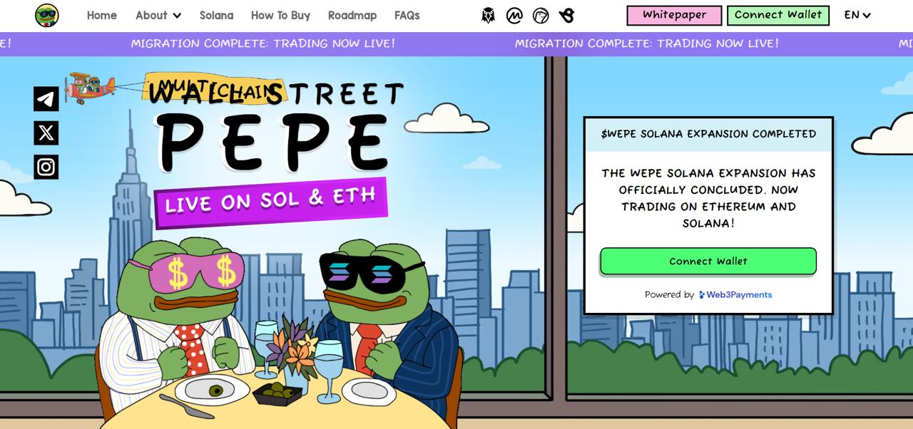 Pepe frog in business suit - retail trader rebellion meme coin for 2026