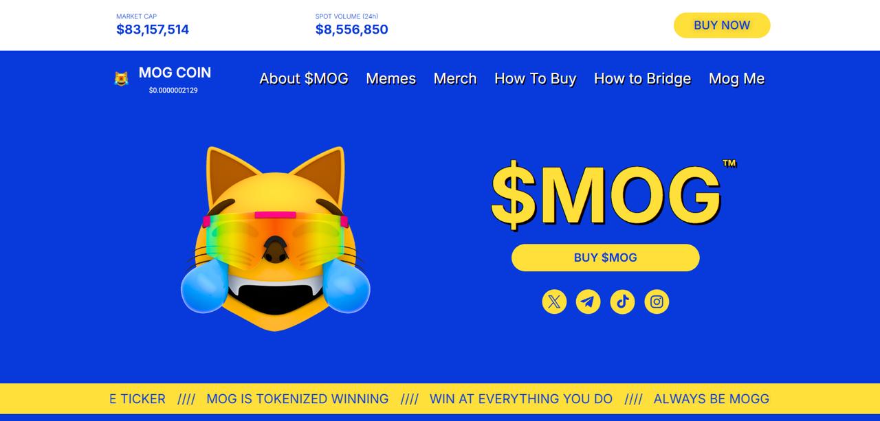 Mog cat with Japanese aesthetics - Ethereum meme coin with 541,000% growth